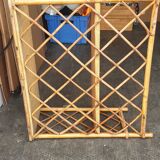 Colonial style rattan wall shelf