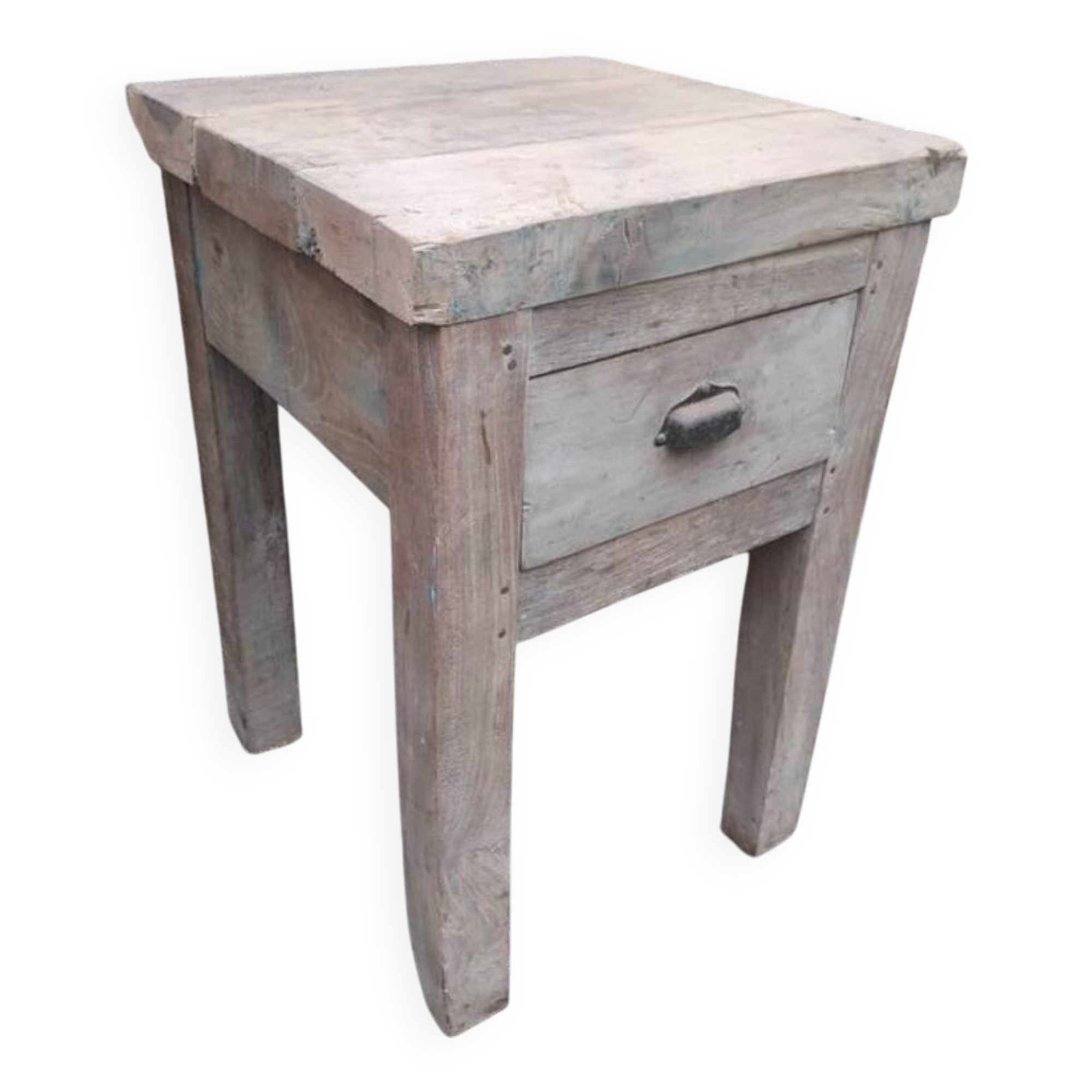 Meuble de métier billot bout de canapé