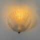Pair of shell wall lights, frosted glass, France, 1970.
