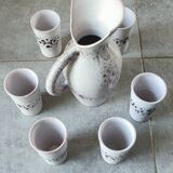 Pierlot 60s enamelled stoneware orangeade service