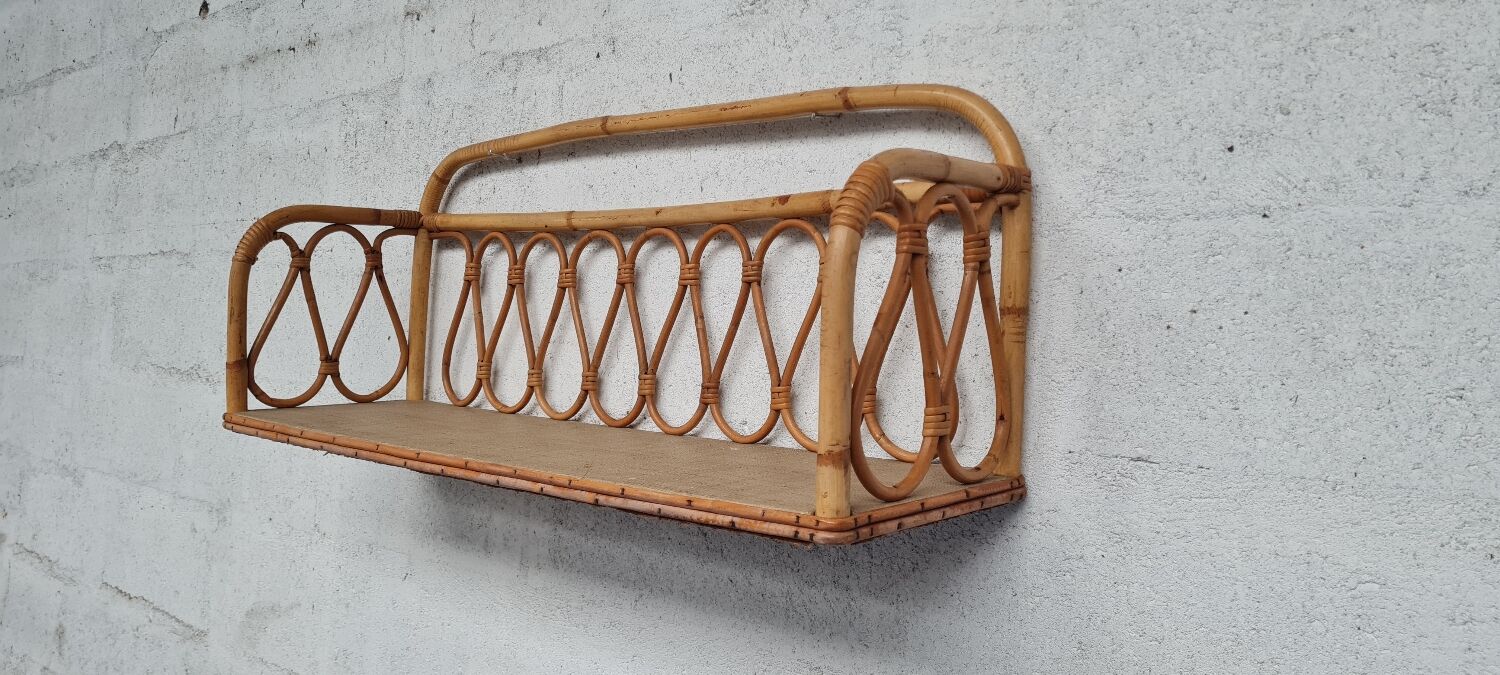 Rattan shelf 1960
