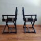 Vintage Safari Regiestühle X-Chair von McGuire, 50er Jahre, 4er Set