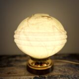 Marbled opaline table lamp