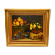 Framed paint with peaches, pears and pheasants