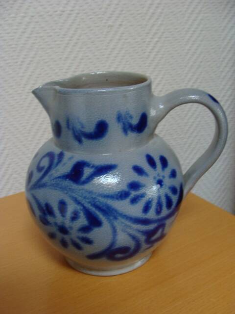 Betschdorf Alsace stoneware pitcher
