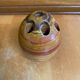 Vintage Hard Stone Onyx Egg Flower Holder