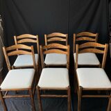 Lot de chaises carré bois Baumann