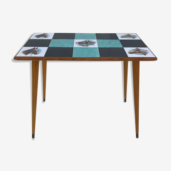 Side coffee table with mosaic top from the 1950s