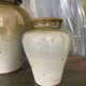 Set de 2 vases grès émaillé signé vintage