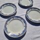 Set of 4 old dessert plates, Earthenware, Ironstone, Sté Amand