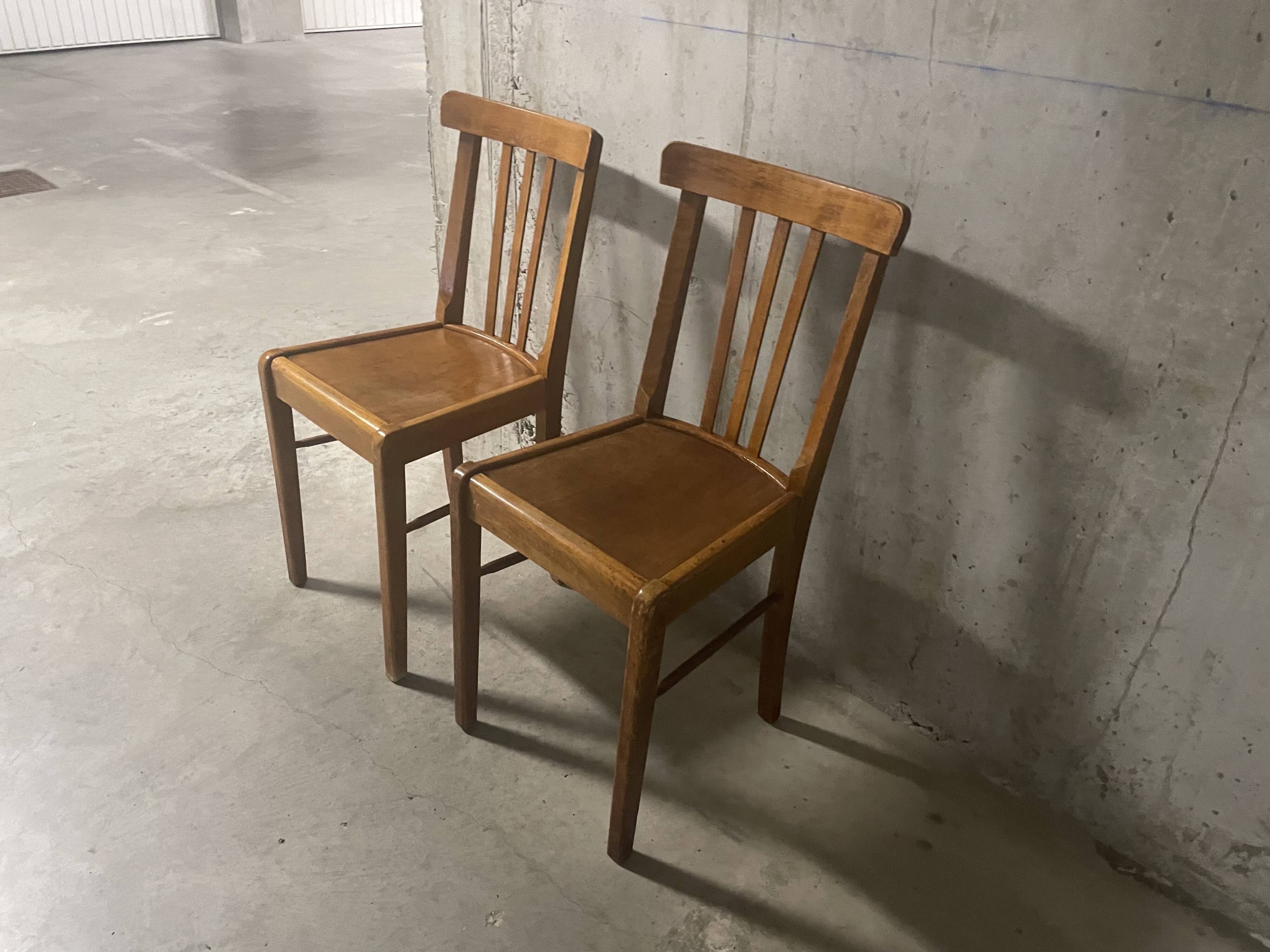 Pair of 1960s bistro chairs