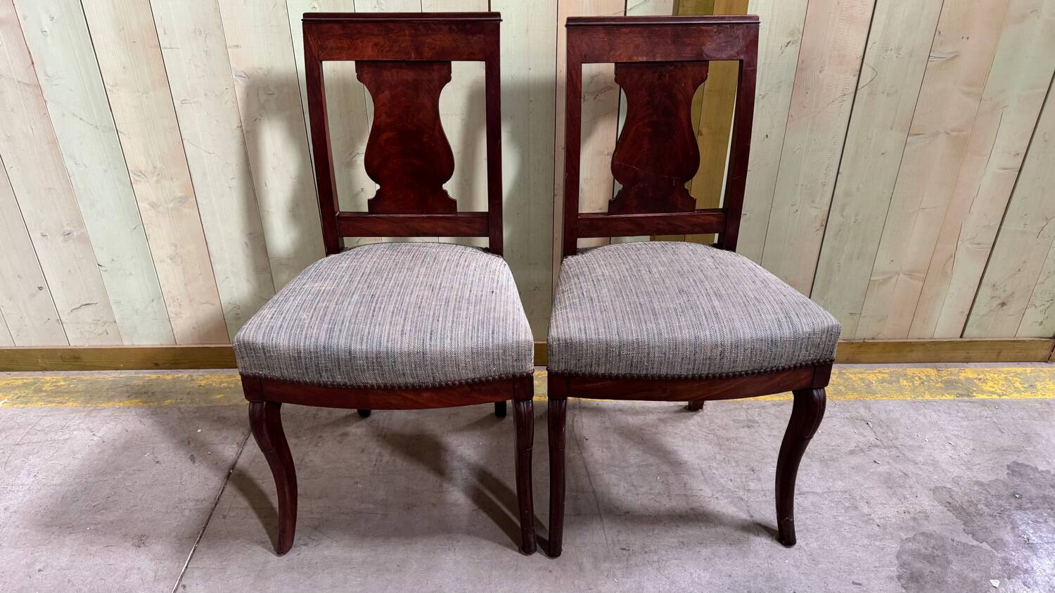 Pair of mahogany chairs circa 1900