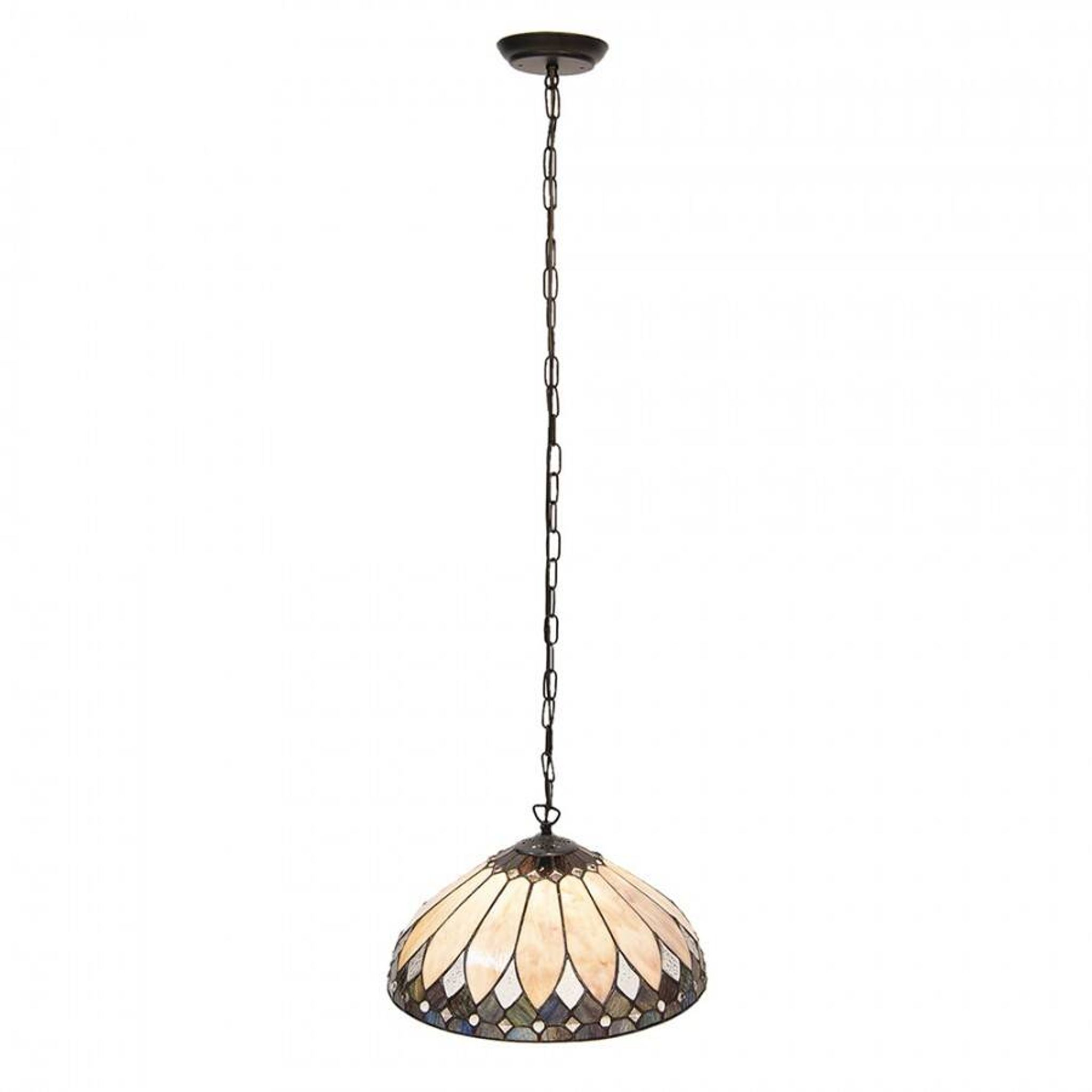 Lampe à suspension Tiffany beige