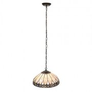 Lampe à suspension Tiffany beige