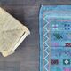 Tapis ethnique berbère bleu délavé