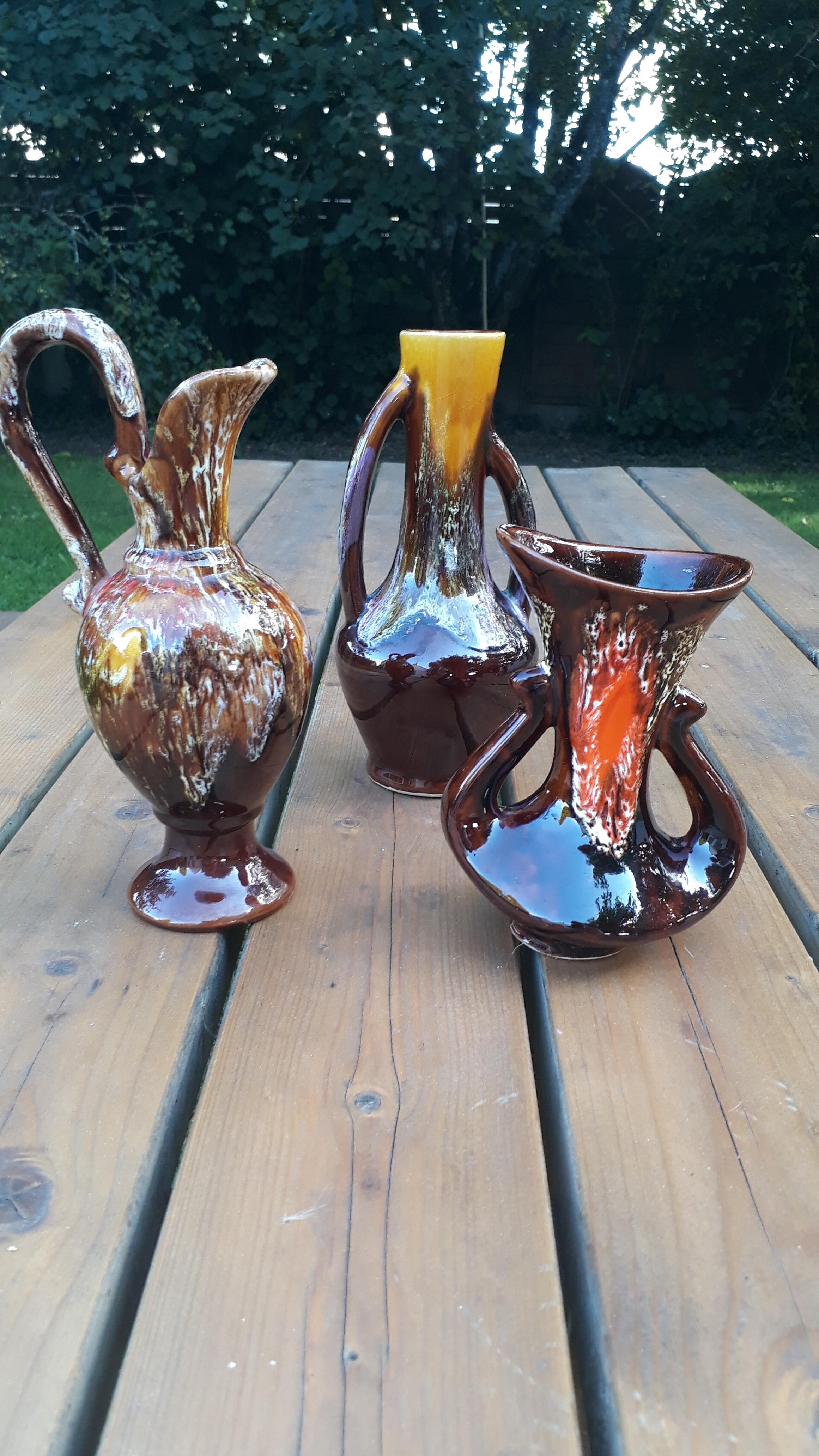 3 60's/70's vases
