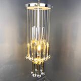 Vintage chromed cascading chandelier, 1970s