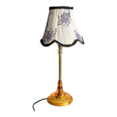 LAMPE Plexiglas et Tissu Lilas VINTAGE