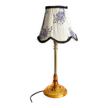 LAMPSHade Plexiglass and Lilac Fabric VINTAGE