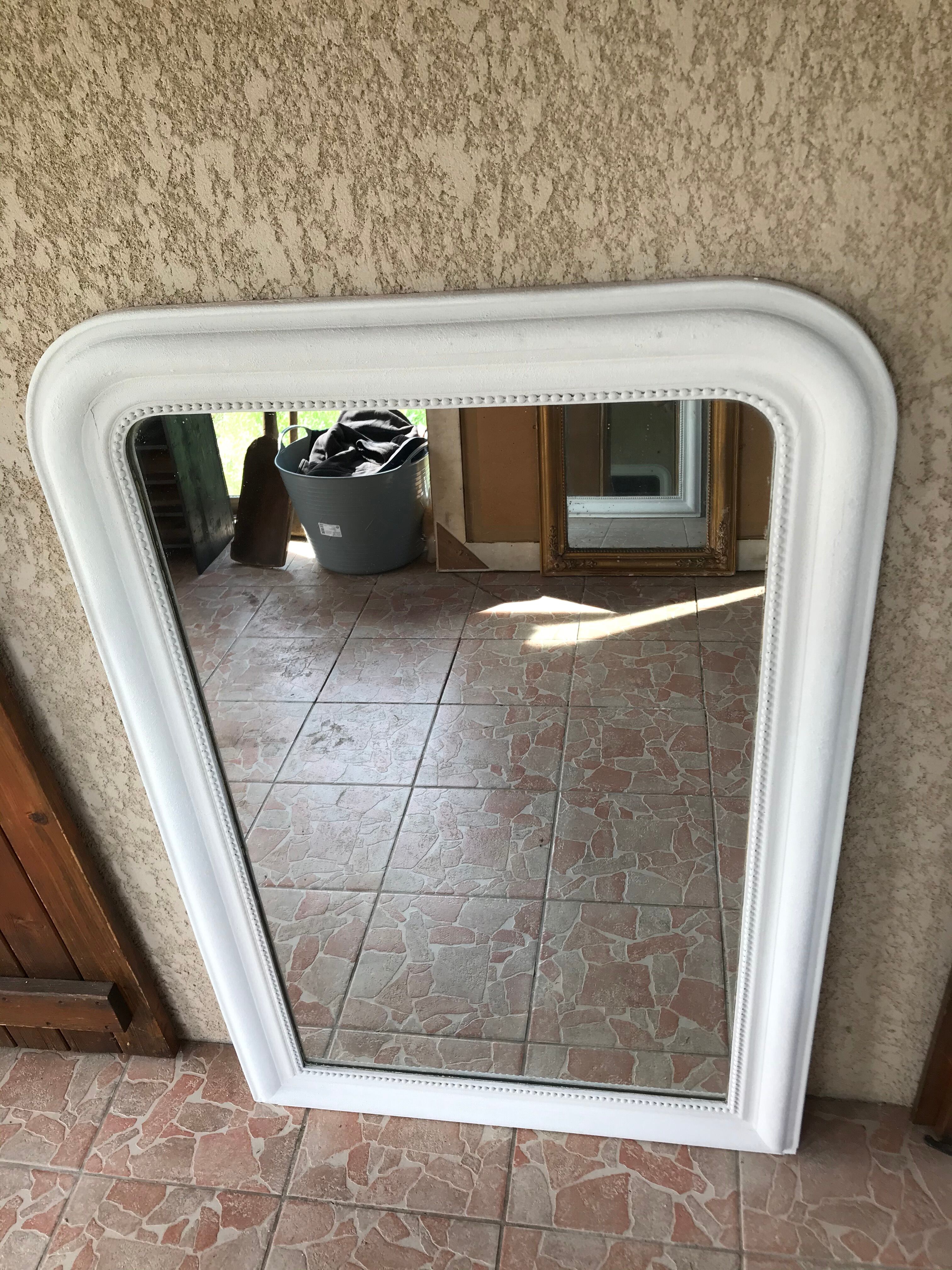 Mirror Louis Philippe white granule