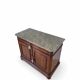 Commode Umbertino en acajou et noyer, 19e siècle.