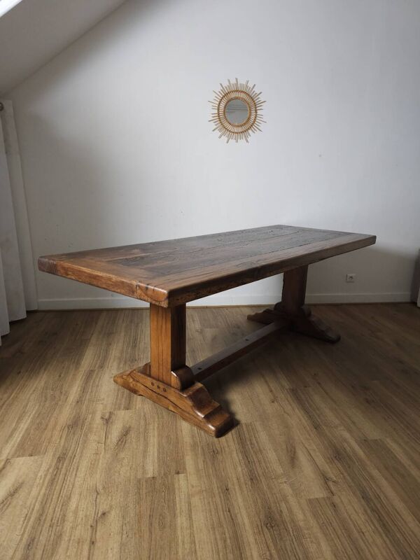 Table de monastère authentique en bois massif