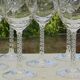 6 crystal white wine glasses from ARQUES. Epi Fleury model.