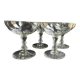 4 champagne glasses 1/2 cut crystal - portieux service alsacien