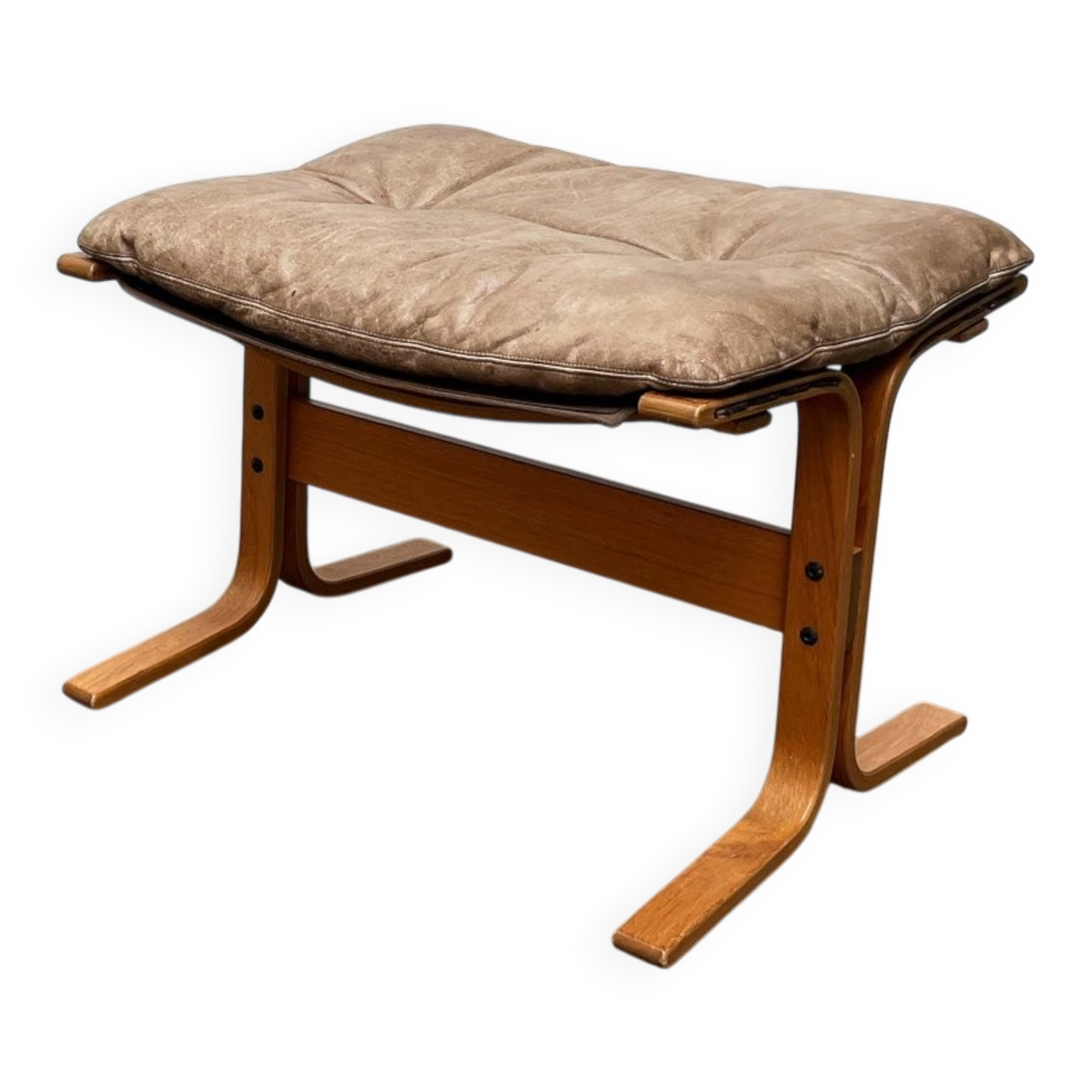 Modern Mid-Century Norwegian Siesta Pouf in Leather by Ingmar Relling for Westnofa, 1960s