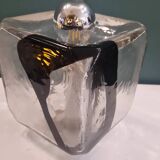 Murano glass and chrome metal table lamp from the 70s Italy
