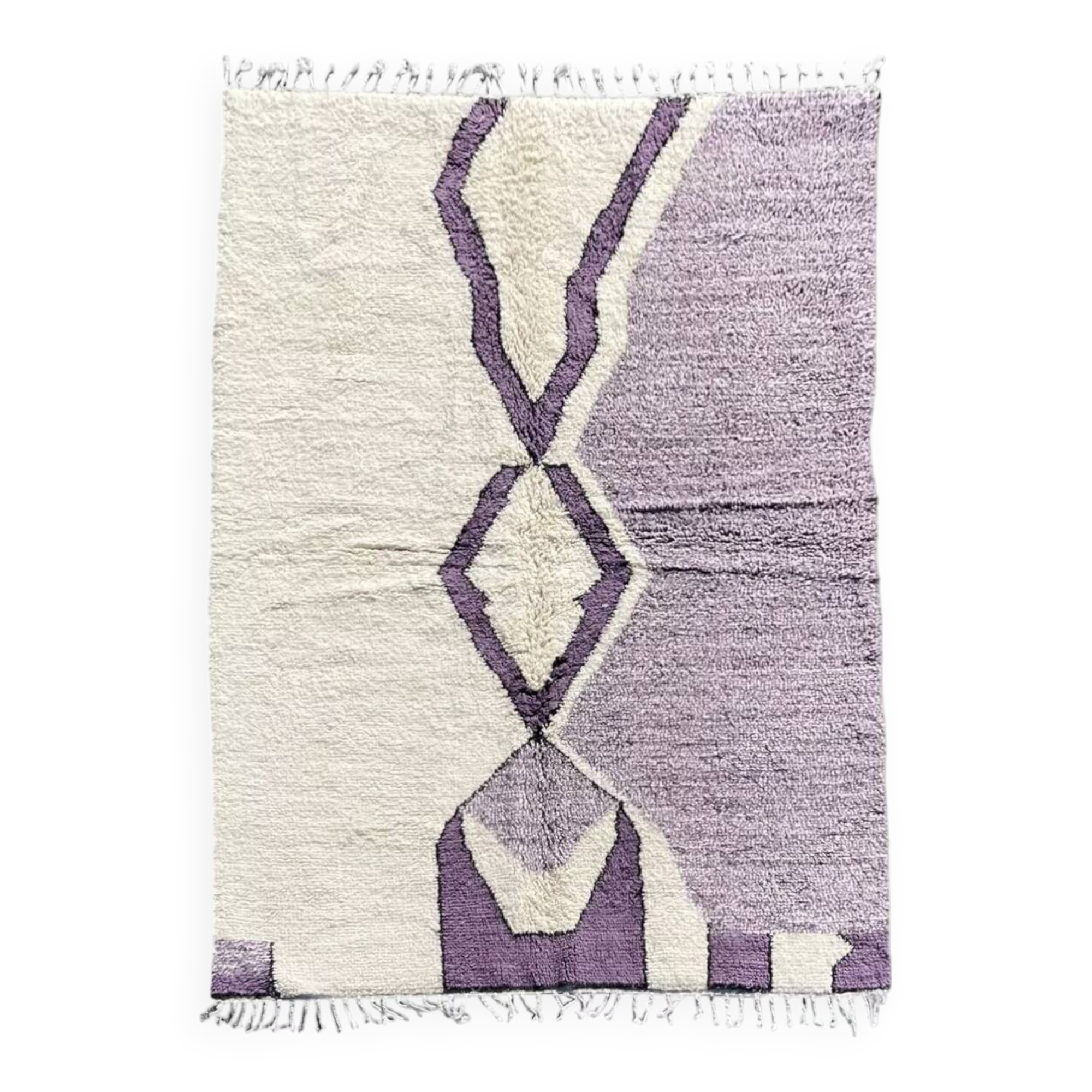 Tapis violet En laine naturel tissé à la main taille 250cmx150cm