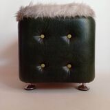 Space pouf with storage from the 70