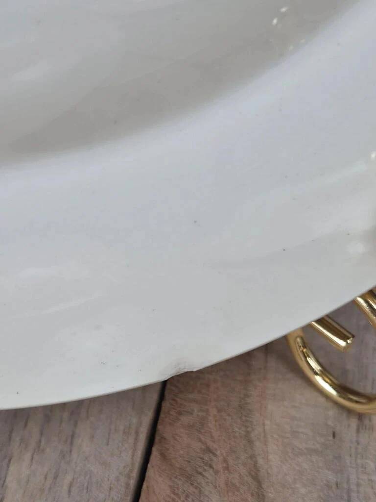 Lot de 4 assiettes creuses vintage Sarreguemines modèle Champfleury