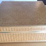 Straw marquetry box