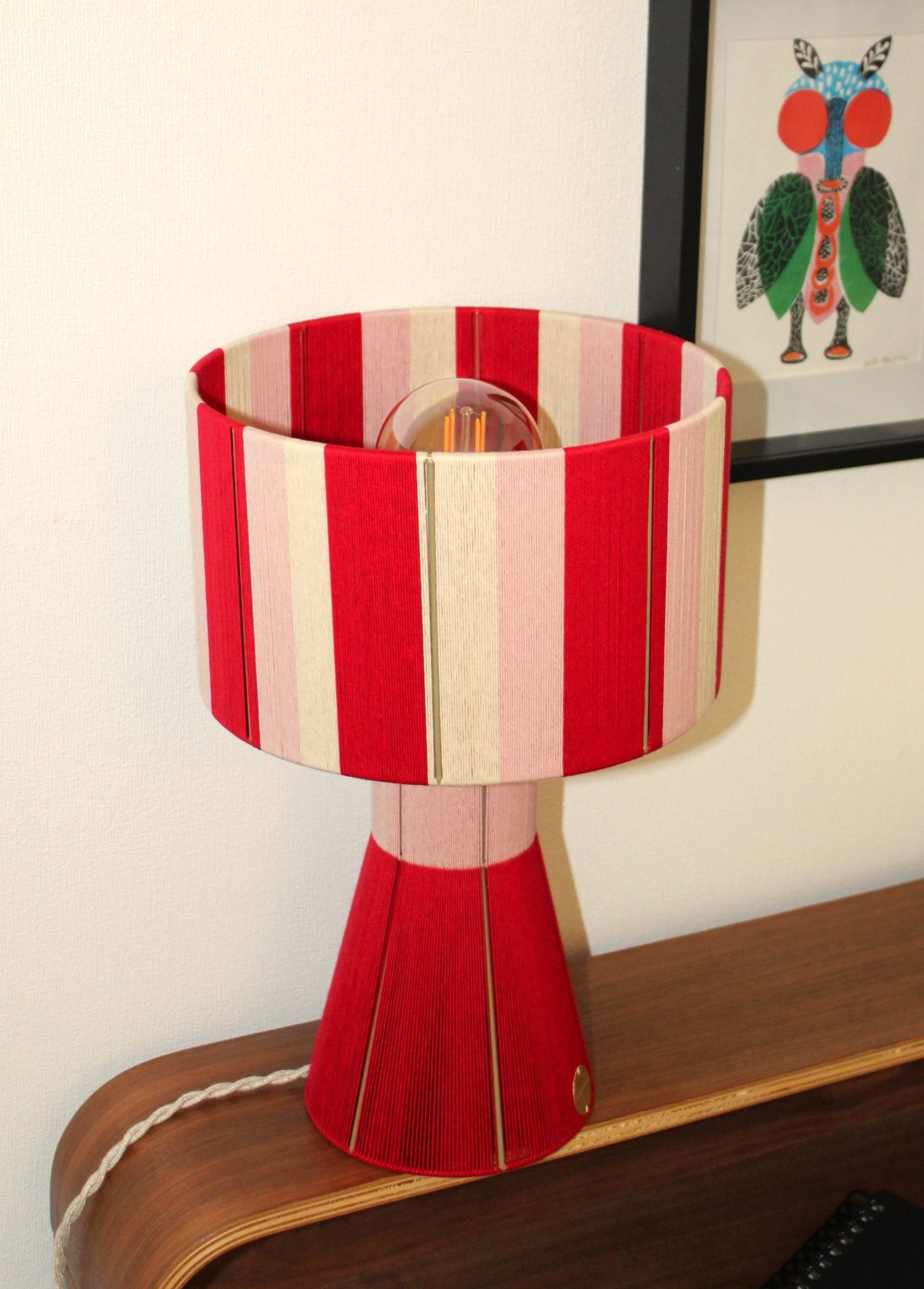 Lampe à poser l'Irrésistible rouge poudré