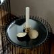 Propeller candle holder in solid brass
