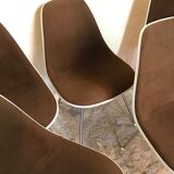 Set of 6 Charles and Ray Eames chairs for Herman Miller, 1960-70's