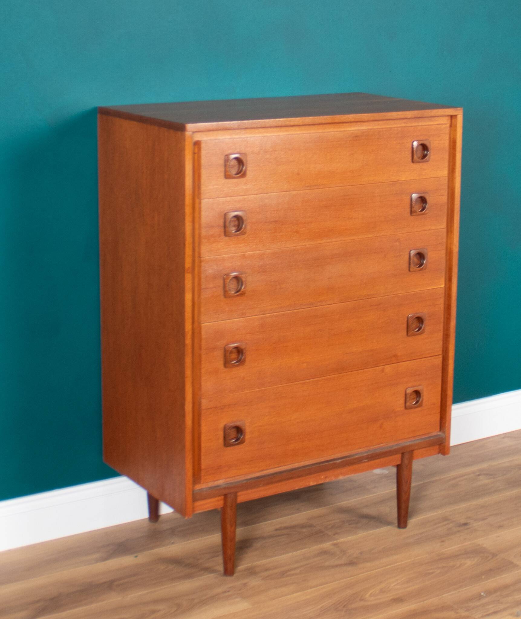 Commode rétro en teck des années 1960 BCM