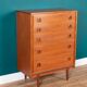 Commode rétro en teck des années 1960 BCM