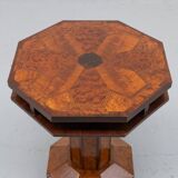 Table d'appoint Art Déco en loupe de bois