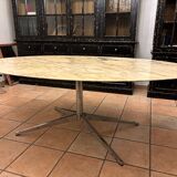 Florence Knoll Arabescato oval table