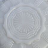 Plat serviteur opaline blanche