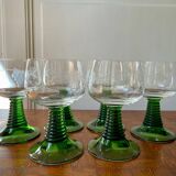 Set of 6 Alsatian wine glasses