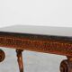 Paire de tables d'appoint en noyer de style Napoléon III avec des plateaux en pierre bleue, France.
