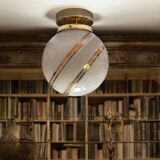 Plafonnier ou applique vintage globe blanc