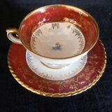 10 cups batch with porcelain saucers from Bavaria D-RW Weissenstadt