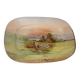 Limoge earthenware dish, Pastoral landscape 51 cm