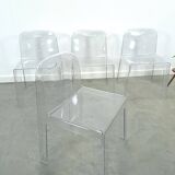 Design plexiglas stapelbare stoelen Trono by Sottsass Associati 2005 Segis