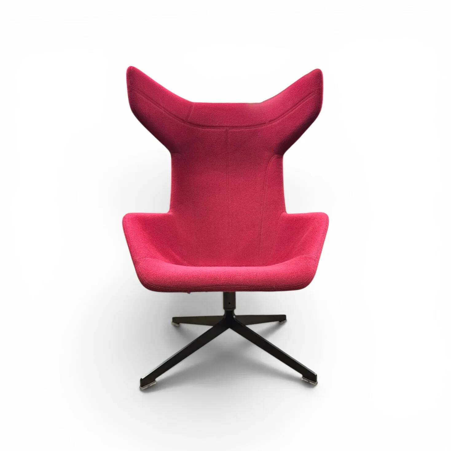 Alfredo Häberli / armchair “Take a line for a walk” / Moroso / Italy / design 2003 / red wool