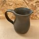 Antique vintage grey brown ceramic pitcher